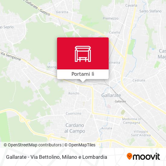 Mappa Gallarate - Via Bettolino