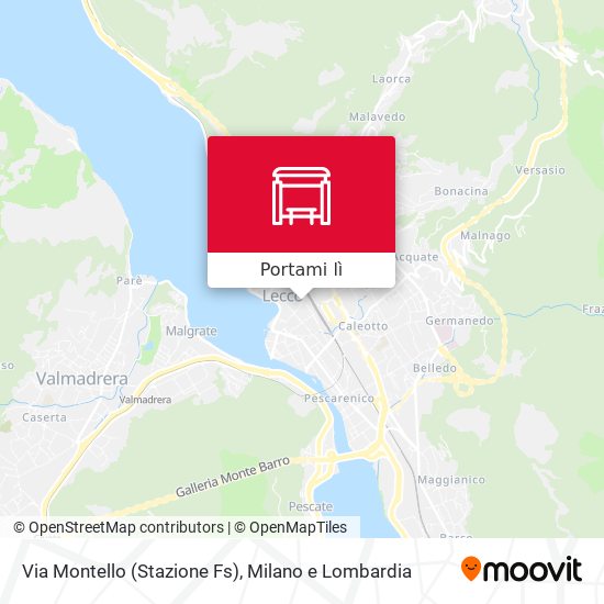 Mappa Via Montello (Stazione Fs)