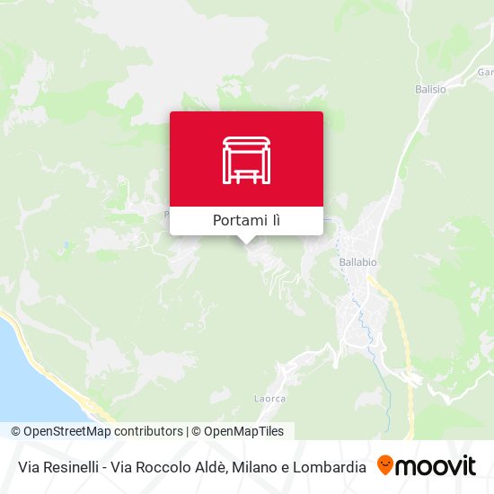 Mappa Via Resinelli - Via Roccolo Aldè