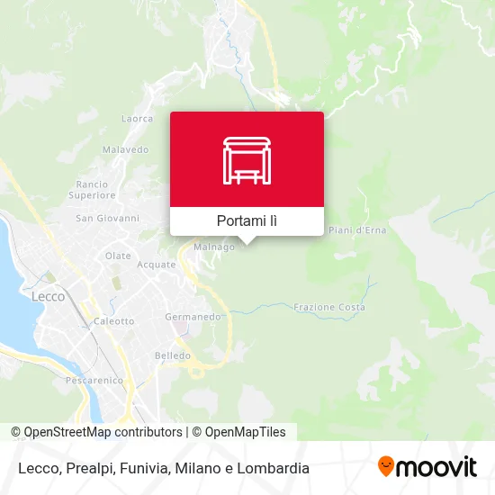 Mappa Lecco, Prealpi, Funivia