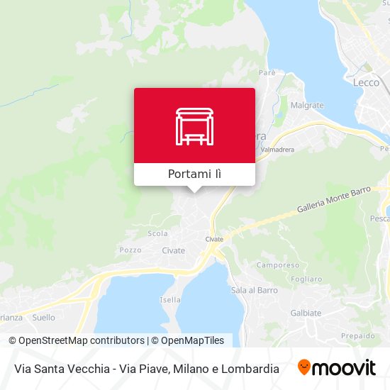 Mappa Via Santa Vecchia - Via Piave