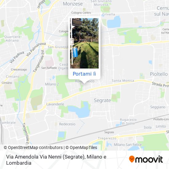 Mappa Via Amendola Via Nenni (Segrate)