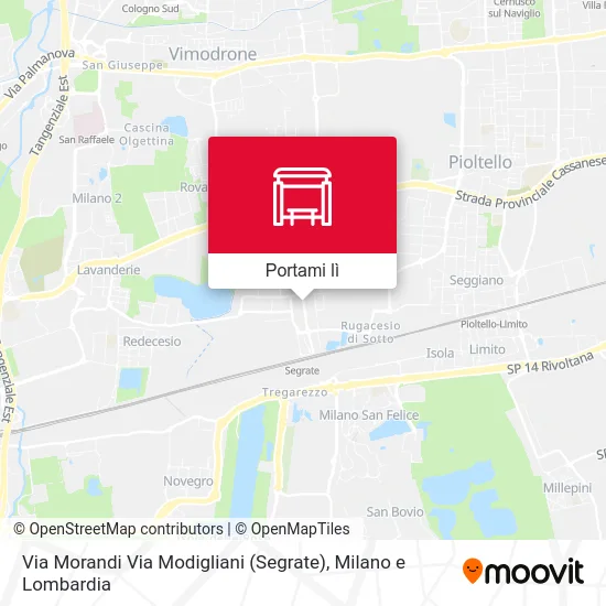 Mappa Via Morandi Via Modigliani (Segrate)
