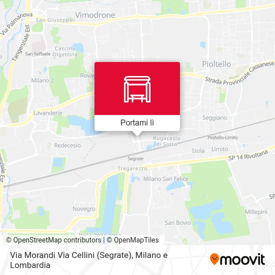 Mappa Via Morandi Via Cellini (Segrate)