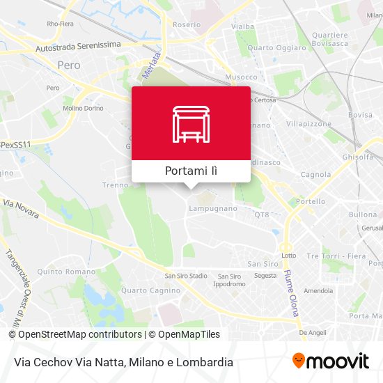 Mappa Via Cechov Via Natta
