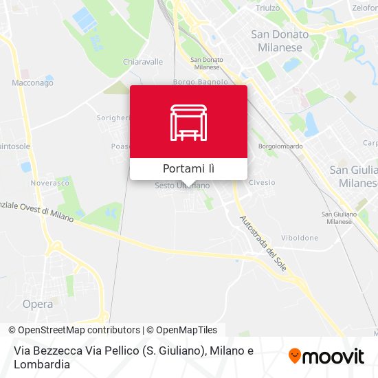 Mappa Via Bezzecca Via Pellico (S. Giuliano)