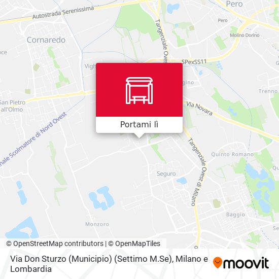 Mappa Via Don Sturzo (Municipio) (Settimo M.Se)