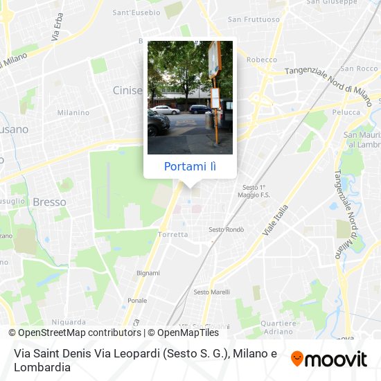 Mappa Via Saint Denis Via Leopardi (Sesto S. G.)