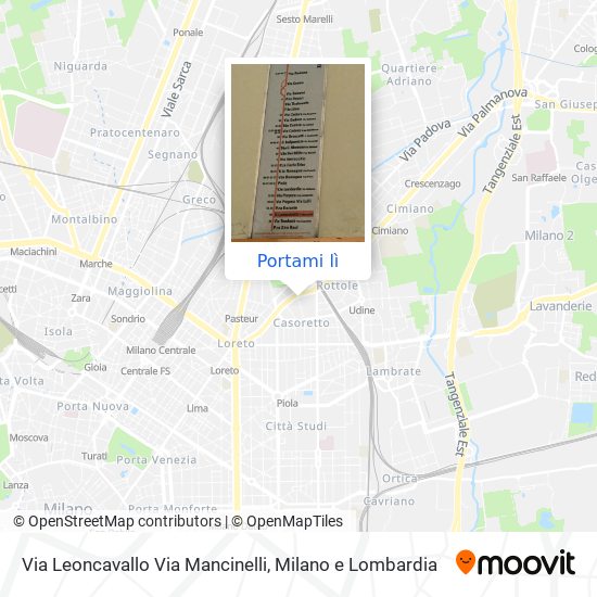 Mappa Via Leoncavallo Via Mancinelli
