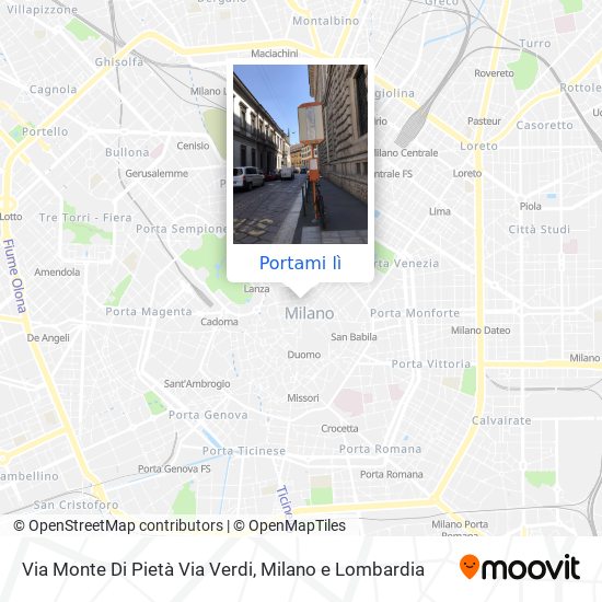 Mappa Via Monte Di Pietà Via Verdi
