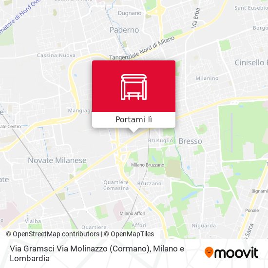 Mappa Via Gramsci Via Molinazzo (Cormano)