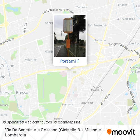 Mappa Via De Sanctis Via Gozzano (Cinisello B.)