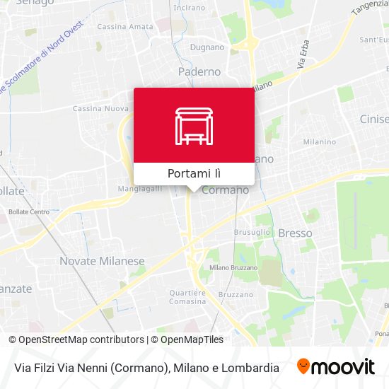Mappa Via Filzi Via Nenni (Cormano)