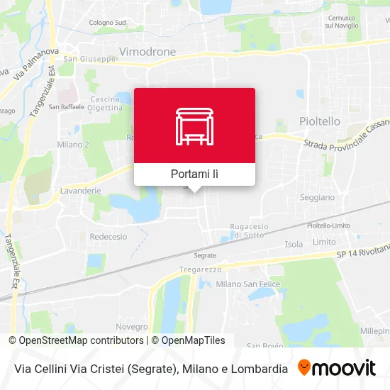 Mappa Via Cellini Via Cristei (Segrate)