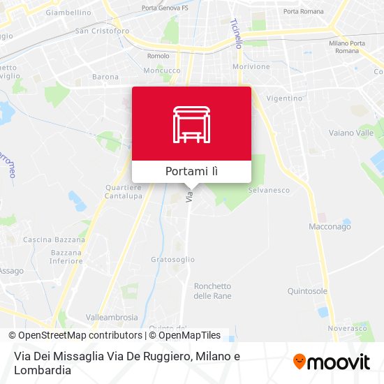 Mappa Via Dei Missaglia Via De Ruggiero
