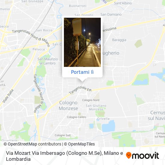 Mappa Via Mozart Via Imbersago (Cologno M.Se)