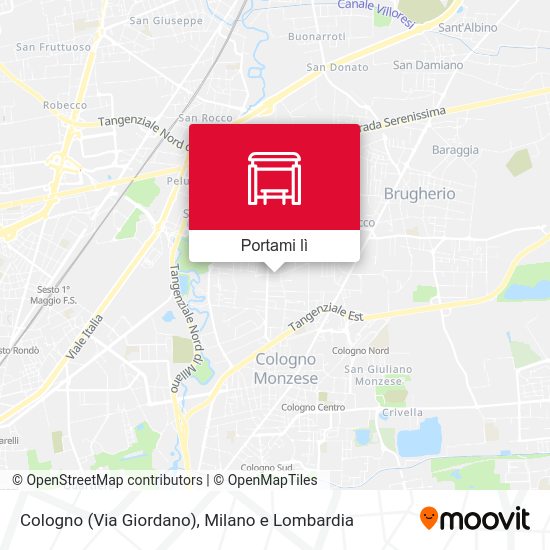 Mappa Cologno (Via Giordano)