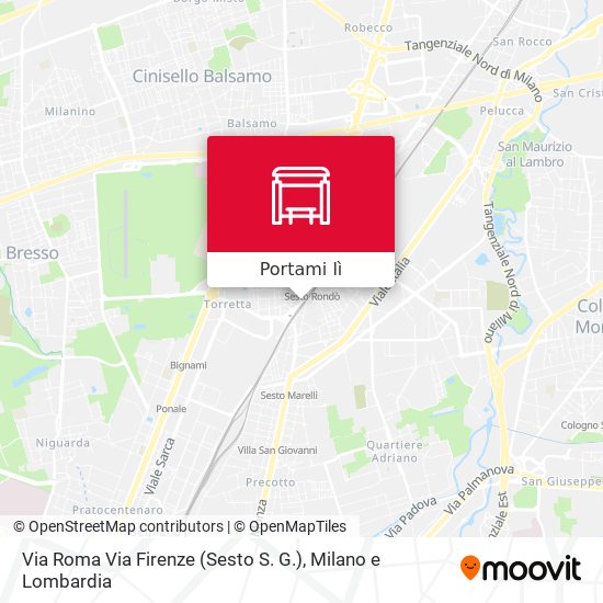 Mappa Via Roma Via Firenze (Sesto S. G.)
