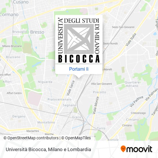 Mappa Università Bicocca