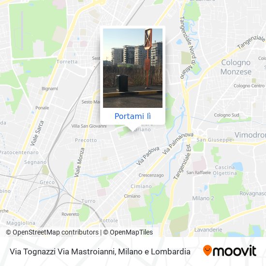 Mappa Via Tognazzi Via Mastroianni