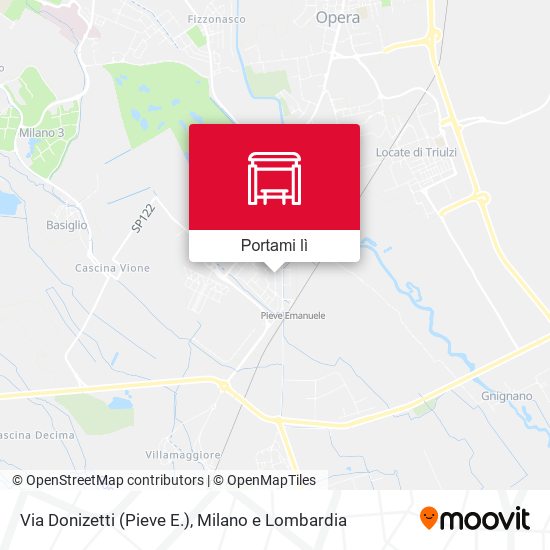 Mappa Via Donizetti (Pieve E.)