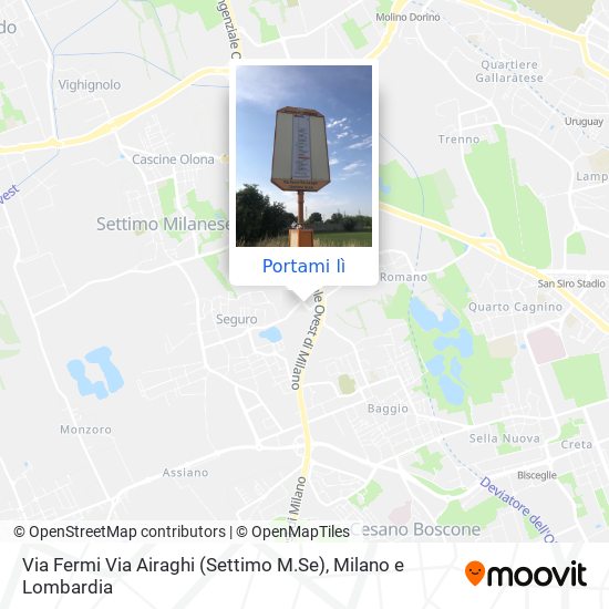 Mappa Via Fermi Via Airaghi (Settimo M.Se)