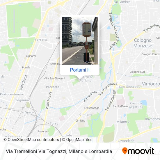 Mappa Via Tremelloni Via Tognazzi