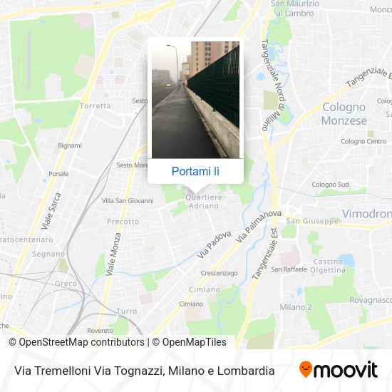 Mappa Via Tremelloni Via Tognazzi