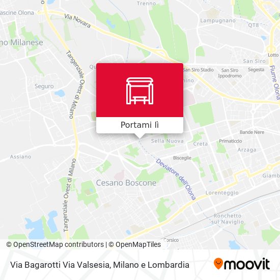 Mappa Via Bagarotti Via Valsesia
