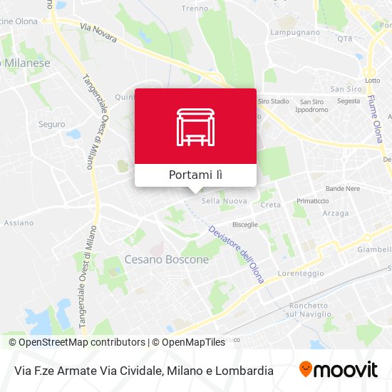 Mappa Via F.ze Armate Via Cividale