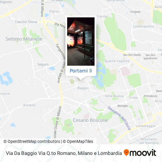 Mappa Via Da Baggio Via Q.to Romano