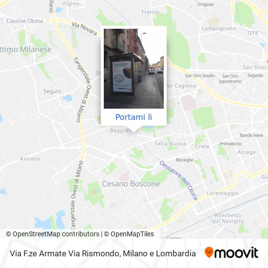 Mappa Via F.ze Armate Via Rismondo