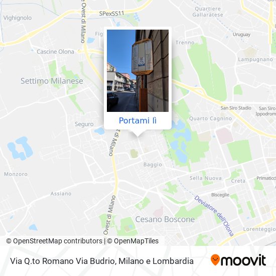 Mappa Via Q.to Romano Via Budrio
