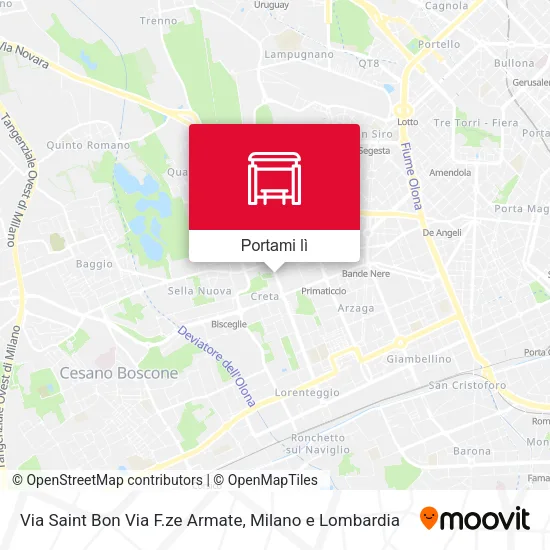 Mappa Via Saint Bon Via F.ze Armate