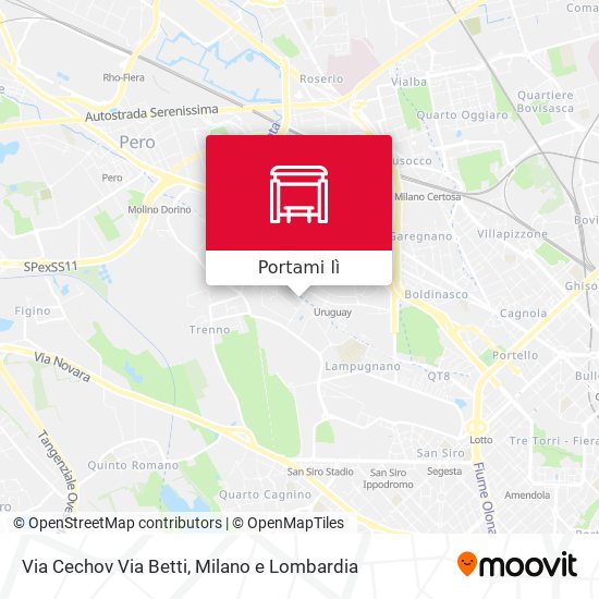 Mappa Via Cechov Via Betti