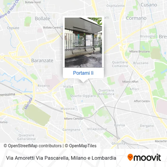 Mappa Via Amoretti Via Pascarella