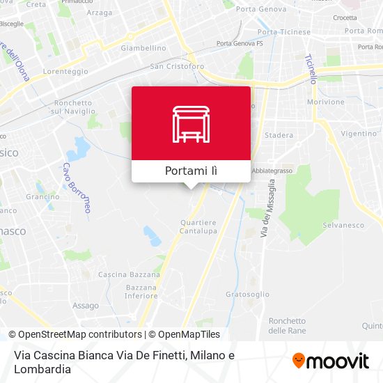 Mappa Via Cascina Bianca Via De Finetti