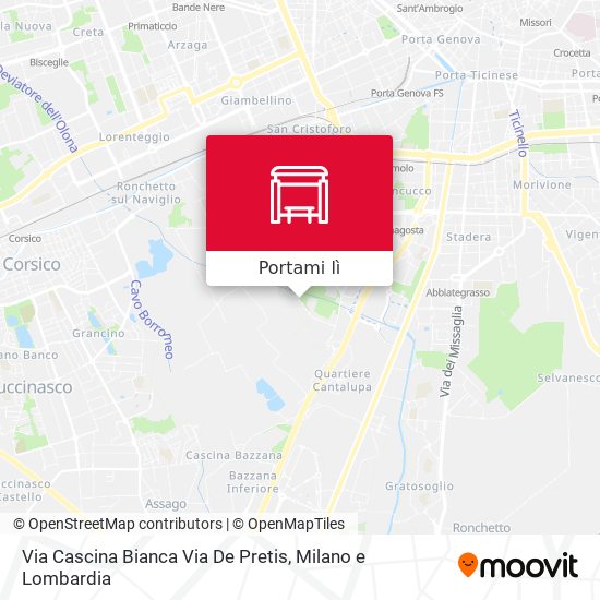 Mappa Via Cascina Bianca Via De Pretis