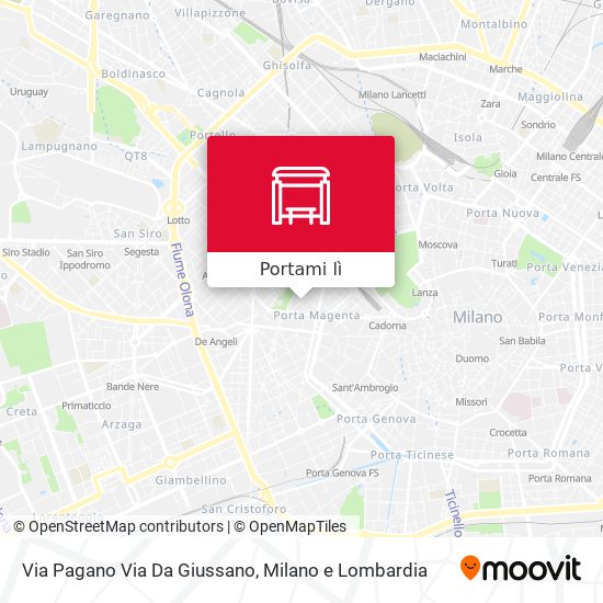 Mappa Via Pagano Via Da Giussano