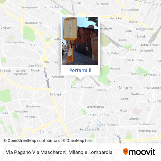 Mappa Via Pagano Via Mascheroni