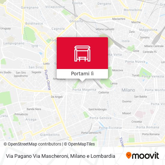 Mappa Via Pagano Via Mascheroni