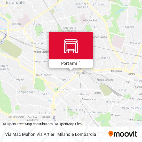 Mappa Via Mac Mahon Via Artieri