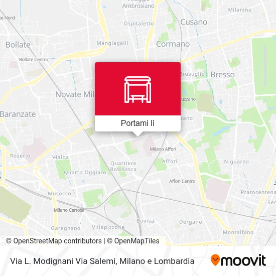 Mappa Via L. Modignani Via Salemi