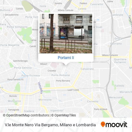 Mappa V.le Monte Nero Via Bergamo