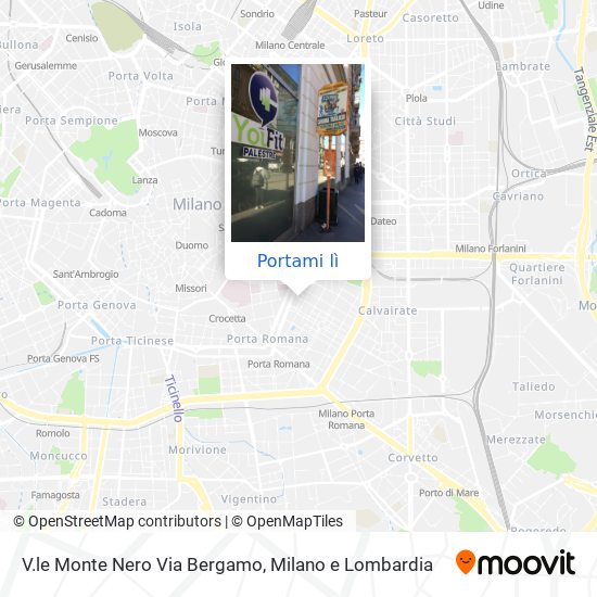 Mappa V.le Monte Nero Via Bergamo