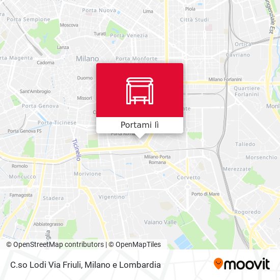Mappa C.so Lodi Via Friuli