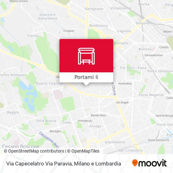 Mappa Via Capecelatro Via Paravia