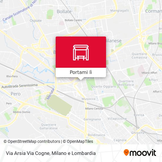 Mappa Via Arsia Via Cogne