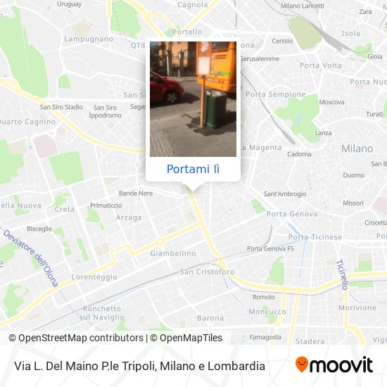 Mappa Via L. Del Maino P.le Tripoli