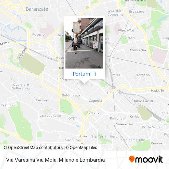 Mappa Via Varesina Via Mola